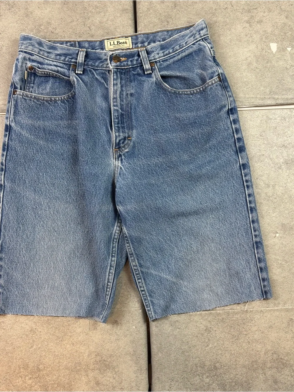 Vintage 90s ll bean light wash denim shorts jorts